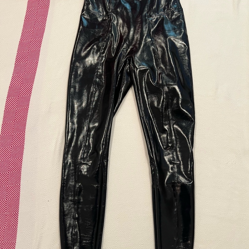 SPANX Shiny Black Leggings